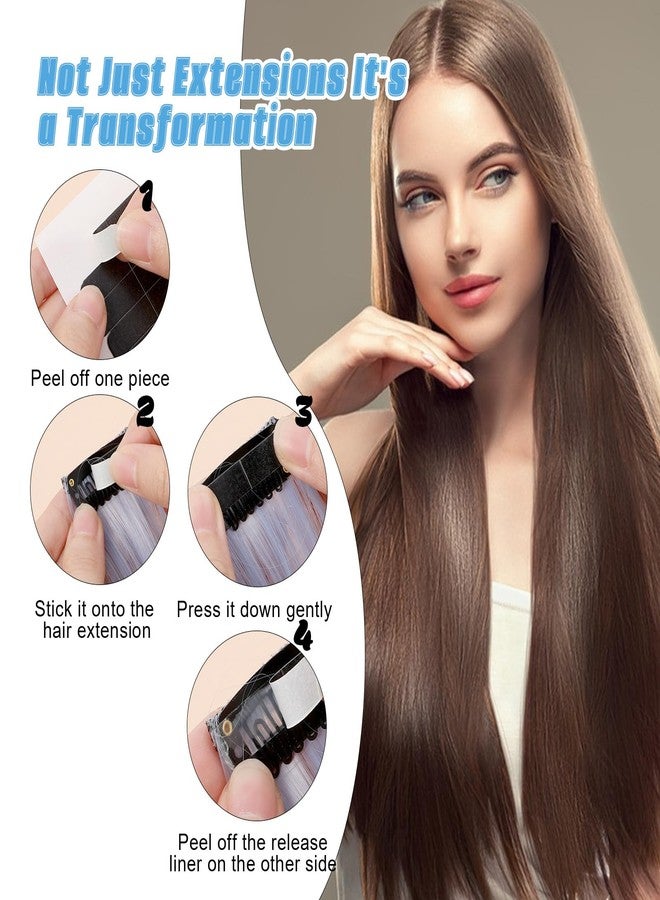 ADLABLD 180Pcs Hair Extension Tape, Double Sided Tape in Tape Replacement, 4cm x0.8cm Strong Adhesive Tape for Hair Extensions (Black) - Image 4